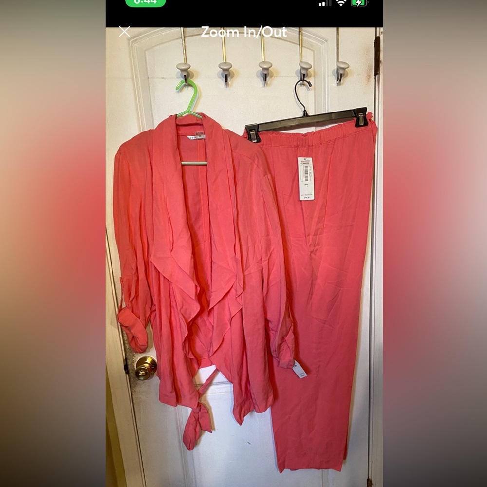 Peter Nygard pink pants suit size 2x